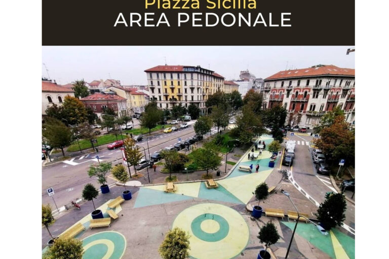 Aree pedonali in Piazza Sicilia e Via Quarti