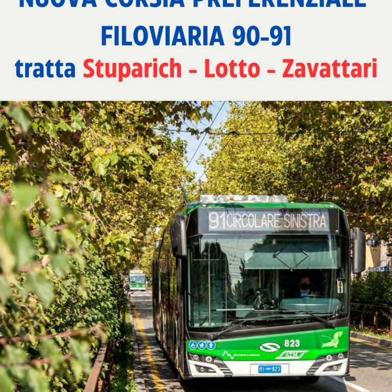 Nuova corsia filoviaria 90 91