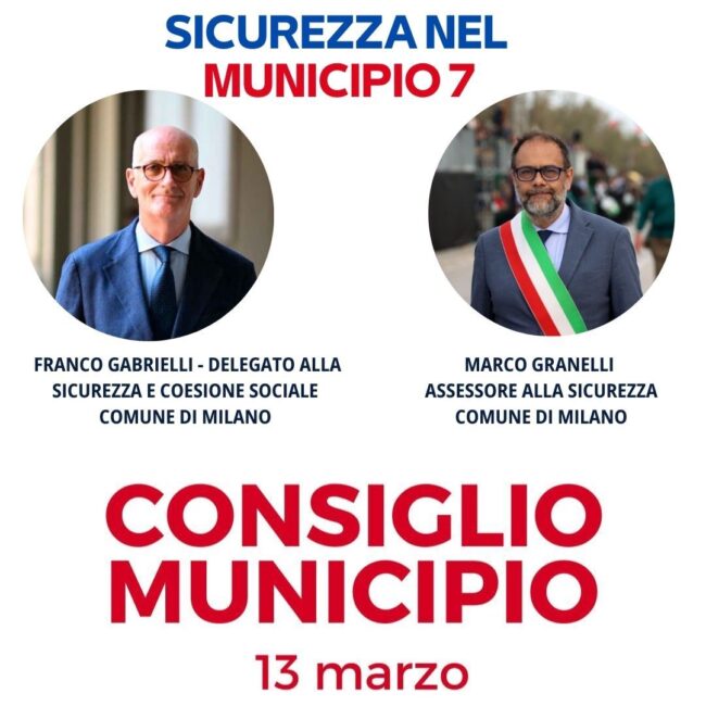 Audizione dell’Assessore alla Sicurezza Marco Granelli e del Delegato alla Sicurezza e Coesione Sociale Franco Gabrielli
