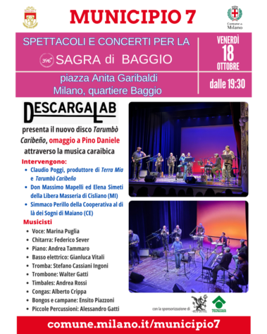 Locandina Spettacoli alla Sagra di Baggio 2024