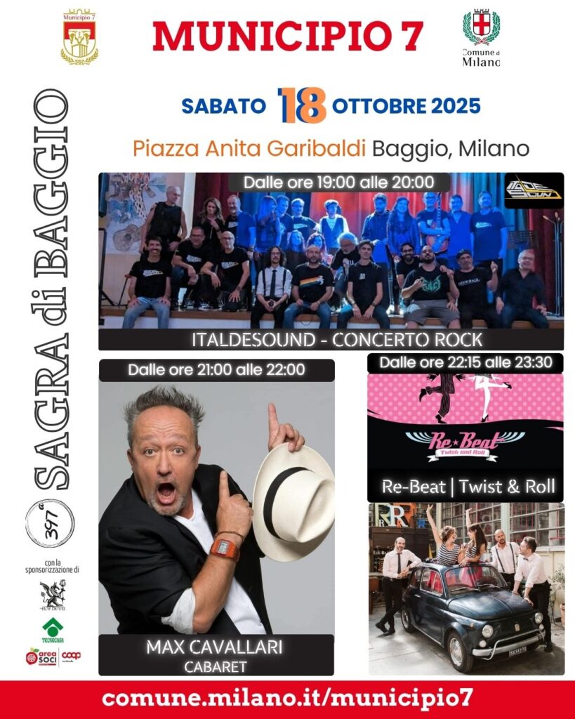 Spettacoli-Sabato Sagra di Baggio 2025