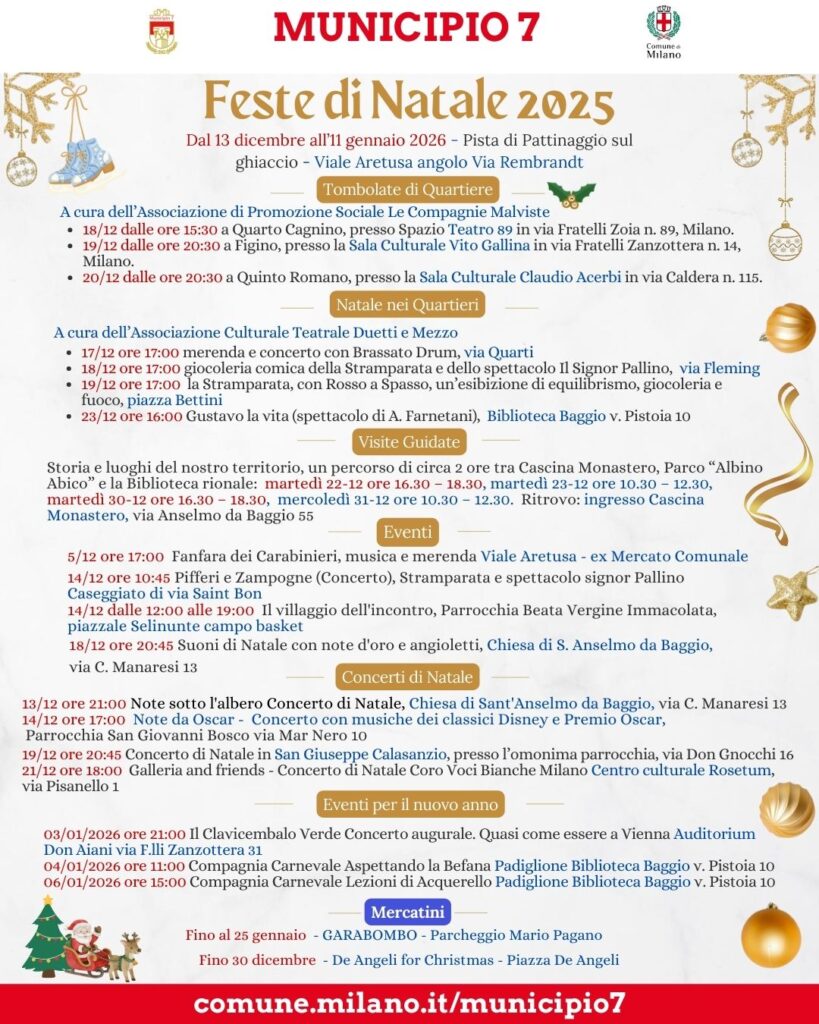 Calendario eventi di Naltel nel Muncipio 7