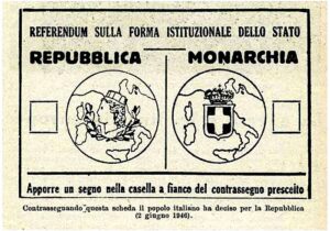 Scheda 1946, referendum